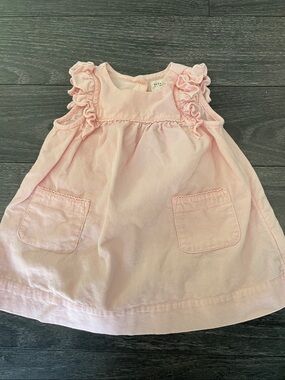 GAP Light Pink Ruffle Pocket Casual Dress